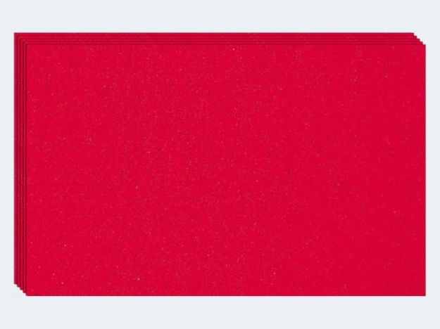 Bild von Moosgummi 29x40 5 Bogen 2mm hochrot - 23520