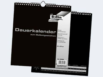 Zeige Details für Bastelkalender 23x24cmschwarz 220g Druck silber - 23690 Bild von Bastelkalender 23x24cmschwarz 220g Druck silber - 23690