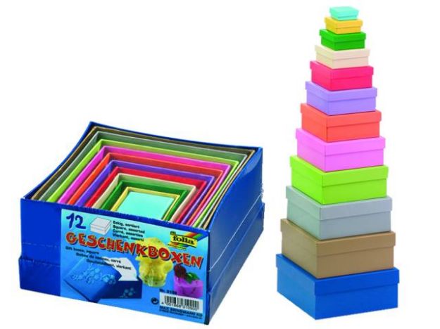 Bild von Geschenkboxen eckig bunt - 3109