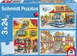 Bild von Schmidt Spiele Kinderpuzzle Feuerwehr und Polizei, 3x24 Teile - 56215