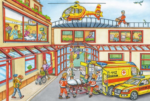 Bild von Schmidt Spiele Kinderpuzzle Feuerwehr und Polizei, 3x24 Teile - 56215