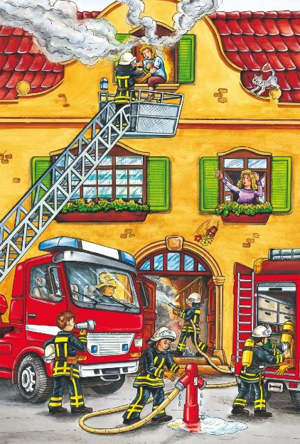 Bild von Schmidt Spiele Kinderpuzzle Feuerwehr und Polizei, 3x24 Teile - 56215