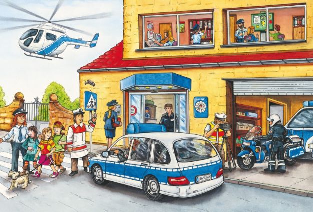 Bild von Schmidt Spiele Kinderpuzzle Feuerwehr und Polizei, 3x24 Teile - 56215