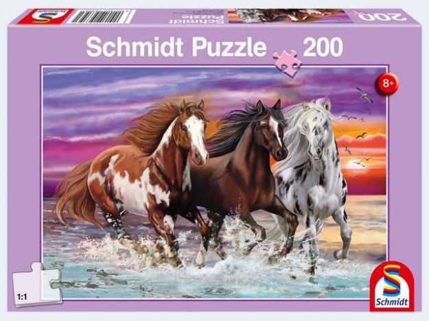 Bild von Puzzle 200T Wildes Pferde Trio - 56356