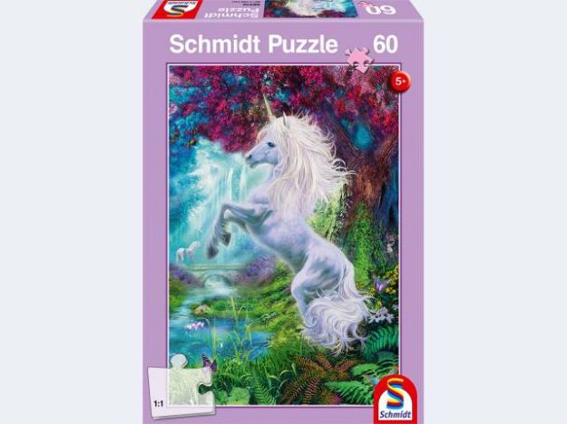 Bild von Puzzle 60T Einhorn im verzauberten Garten - 56310