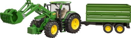 Zeige Details für Bruder 03155 John Deere 7R 350 mit Frontlader und Tandemachstransportanhänger Bild von Bruder 03155 John Deere 7R 350 mit Frontlader und Tandemachstransportanhänger