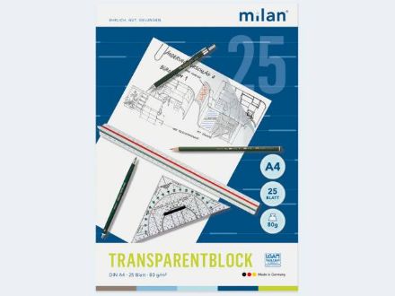 Zeige Details für Milan Transparentblock A4/25 80g - 244/4 Bild von Milan Transparentblock A4/25 80g - 244/4