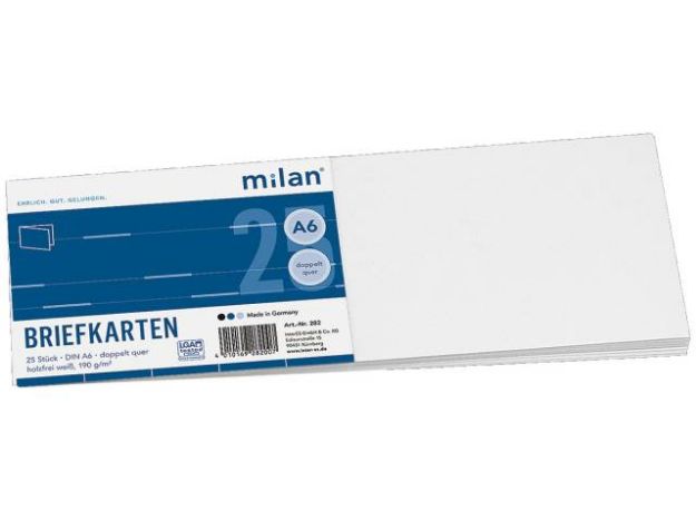 Bild von Milan Briefkarten 25 Stück A6 Doppelkarte quer - 282 Milan