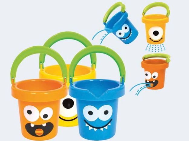 Bild von Gowi 3 Badeeimer 16cm im Netz mit Motiv - 558-16