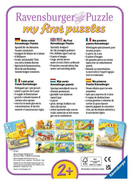 Bild von My first Puzzle Tierische Baustelle 9x2 Teile - 03074