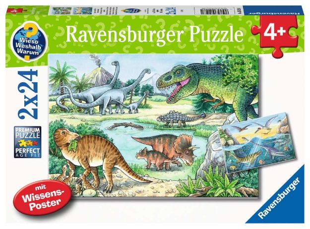 Bild von Puzzle 2x24T WWW: Saurier und Ihre Lebensräume - 05128
