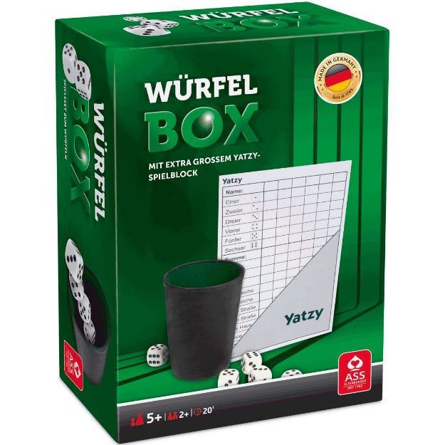 Bild von Würfelbox mit extra großem Yatzy-Spielblock - 97450