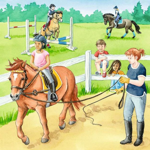Bild von Puzzle 3x49T WWW: Ein Tag auf dem Reiterhof - 05129