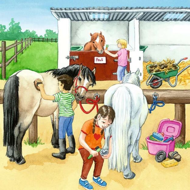 Bild von Puzzle 3x49T WWW: Ein Tag auf dem Reiterhof - 05129
