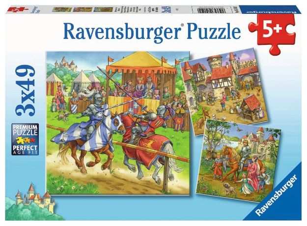 Bild von Puzzle 3x49T Ritterturnier im Mittelalter - 05150