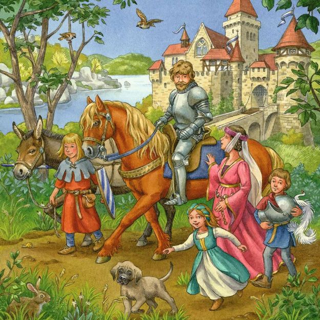 Bild von Puzzle 3x49T Ritterturnier im Mittelalter - 05150
