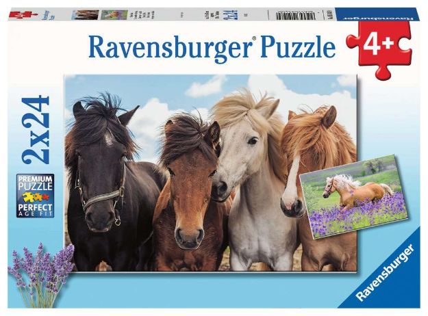 Bild von Puzzle 2x24T Pferdeliebe - 05148