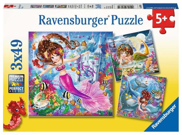 Bild von Puzzle 3x49T Bezaubernde Meerjungfrauen - 08063