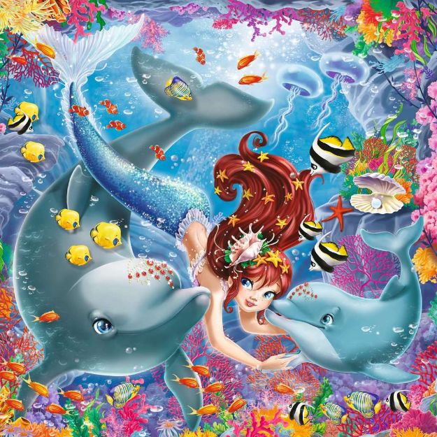 Bild von Puzzle 3x49T Bezaubernde Meerjungfrauen - 08063