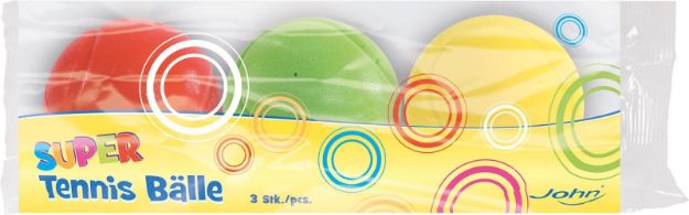 Bild von 70 MM SOFT-TENNISBALL-SET,  3 ST. M POLYBEUTEL - In der Bestellung sind 3 Bälle enthalten - 50757