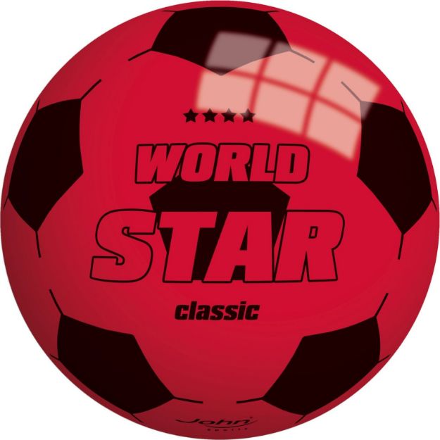 Bild von John Sportball World Star 13cm silber/gold/blau - 50602
