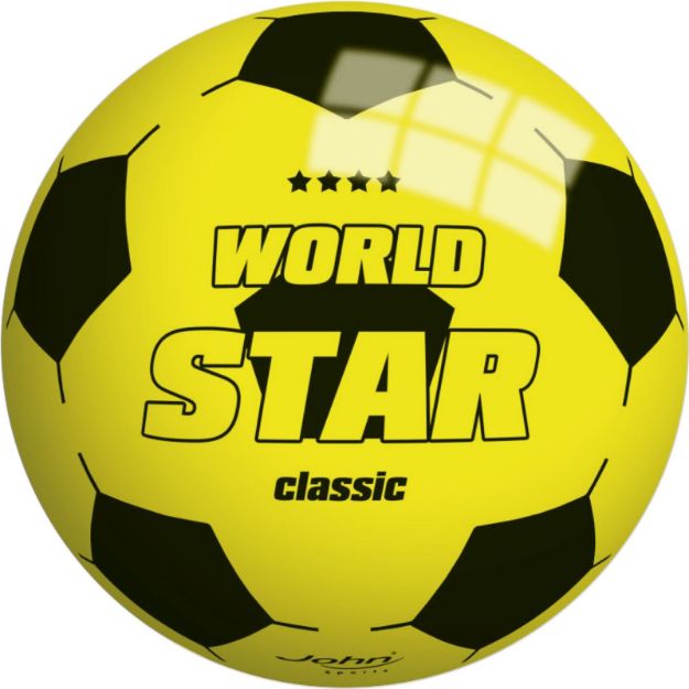 Bild von John Sportball World Star 13cm silber/gold/blau - Eine Verkaufseinheit = 10 Stück - 50602
