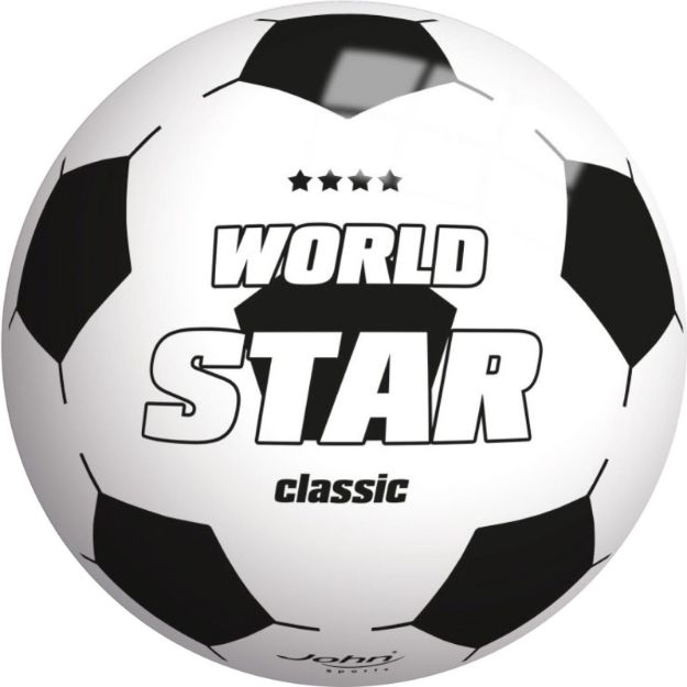 Bild von John Sportball World Star 13cm silber/gold/blau - Eine Verkaufseinheit = 10 Stück - 50602