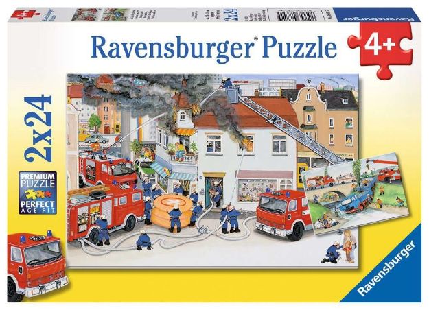 Bild von Ravensburger 08851 Puzzle Bei der Feuerwehr 2 x 24 Teile