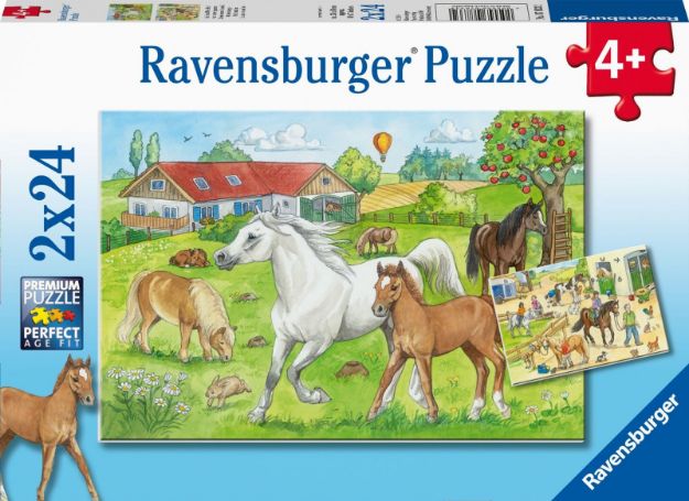 Bild von Puzzle 2x24T Auf dem Pferdehof - 07833