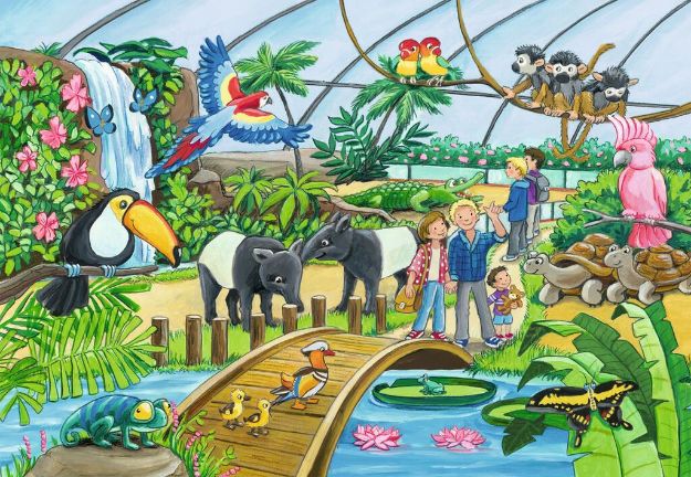 Bild von Puzzle 2x24T Willkommen im Zoo - 07806