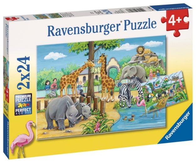 Bild von Puzzle 2x24T Willkommen im Zoo - 07806