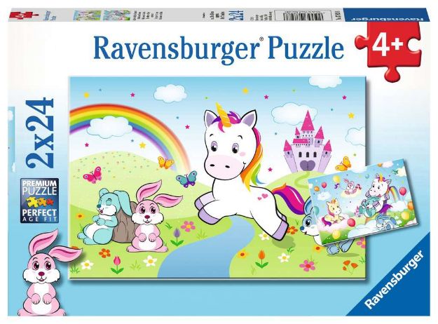 Bild von Puzzle 2x12T Märchenhaftes Einhorn - 07828