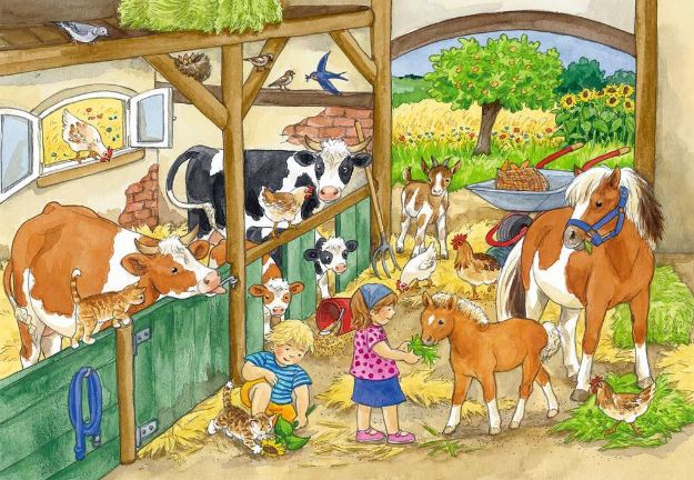 Bild von Puzzle 2x24T Landleben - 09195