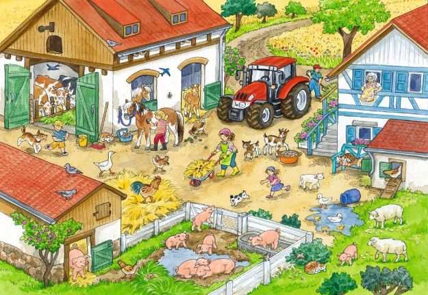 Bild von Puzzle 2x24T Landleben - 09195