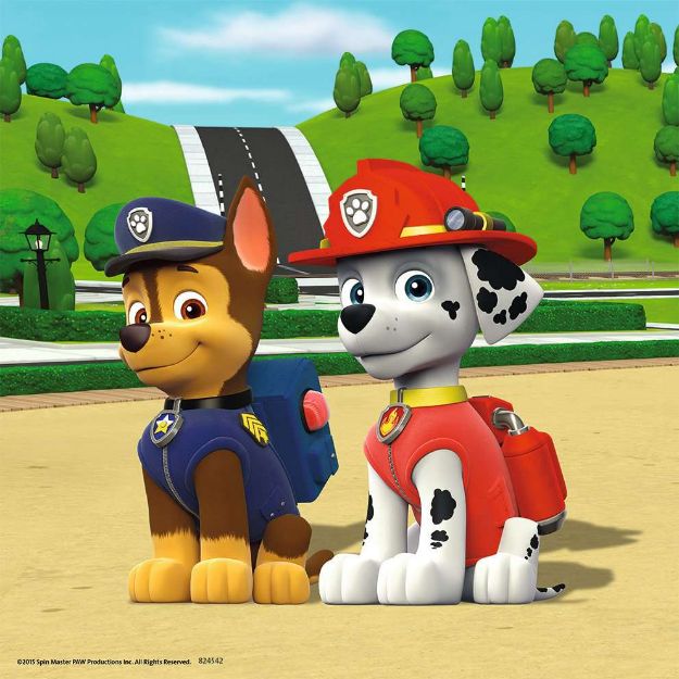 Bild von Puzzle 3x49T Paw Patrol Team auf 4 Pfoten - 09239