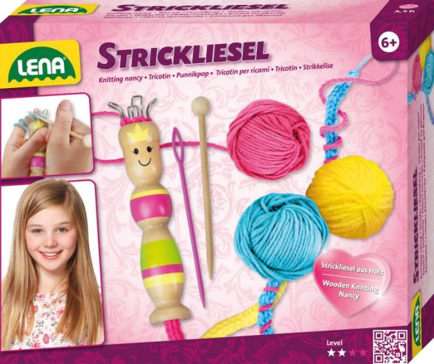 Bild von Lena Strickliesel mit Garn und Nadel - 42375