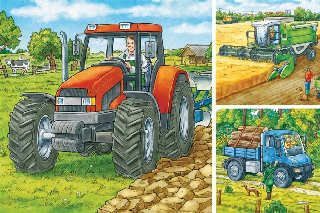 Bild von Puzzle 3x49T Landmaschinen - 09388