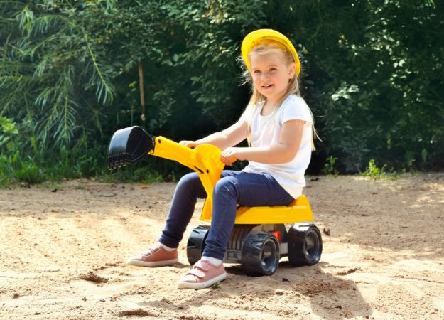 Bild von Sitzbagger Giga Truck schwarz/gelb - 02144