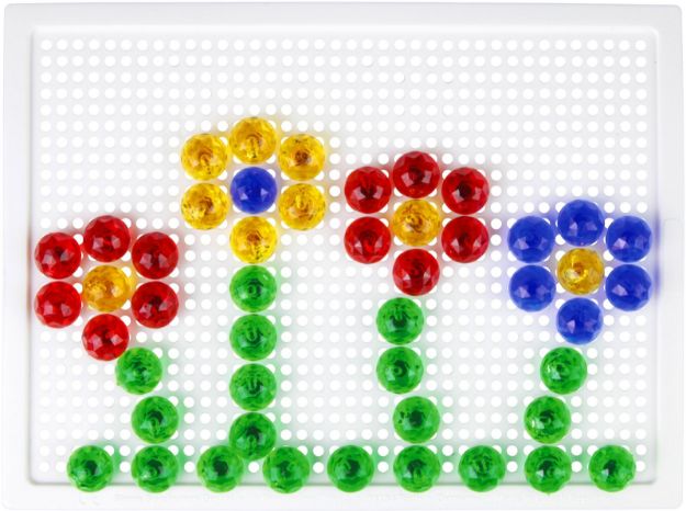 Bild von LENA Mosaik-Set 80 Stecker transparent 15mm - 35622