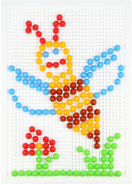 Bild von LENA Mosaik-Set 200 Stecker bunt 10mm - 35628