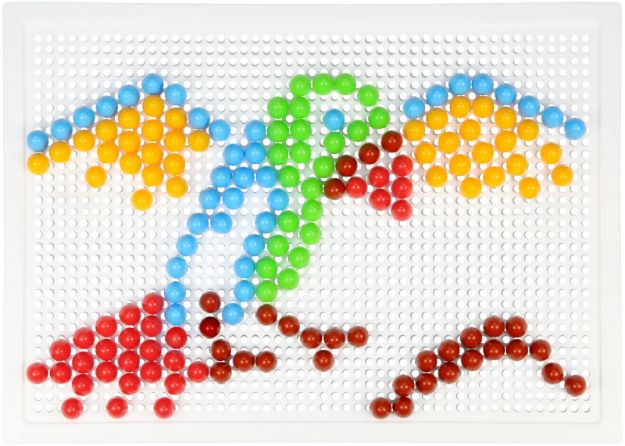 Bild von LENA Mosaik-Set 200 Stecker bunt 10mm - 35628