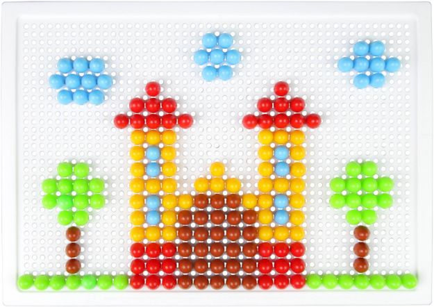 Bild von LENA Mosaik-Set 200 Stecker bunt 10mm - 35628