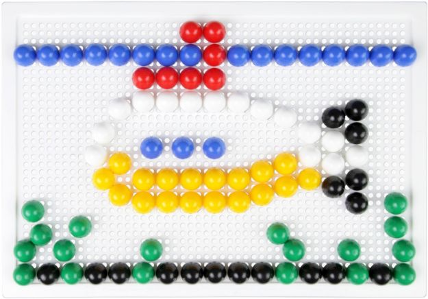 Bild von LENA Mosaik-Set 120 Stecker bunt 15mm - 35629