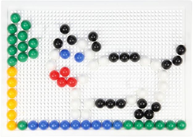 Bild von LENA Mosaik-Set 120 Stecker bunt 15mm - 35629