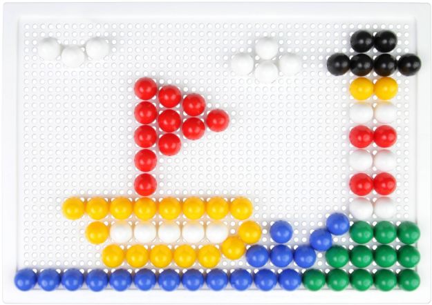 Bild von LENA Mosaik-Set 120 Stecker bunt 15mm - 35629