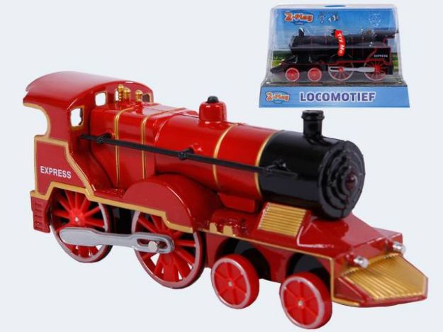 Bild von Lok 15cm Metall m Rückzug Licht/Ton - 510603