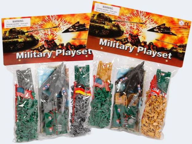Bild von Militärset 6 Panzer/Fahrzeuge m 100 Soldaten 25mm - 571940