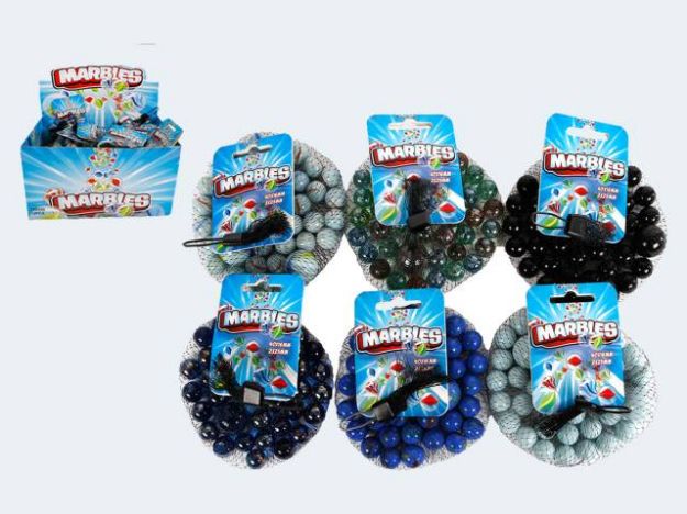 Bild von Murmeln 250Gr im Netz 40x16mm + 2x25mm - 720203