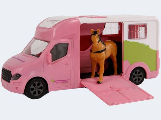 Bild von Pferdetransporter rosa Licht und Sound 20cm - 510212