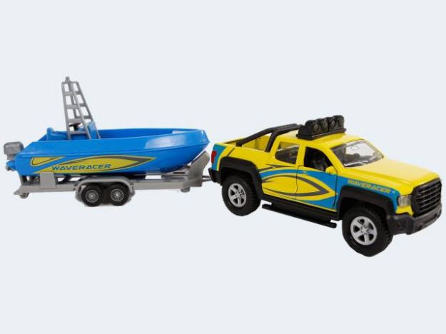 Bild von SUV mit Anhänger und Boot Licht und Sound 29cm - 510217